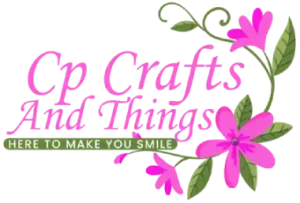 CP Crafts and Things logo with pink floral design and "Here to Make You Smile" tagline
