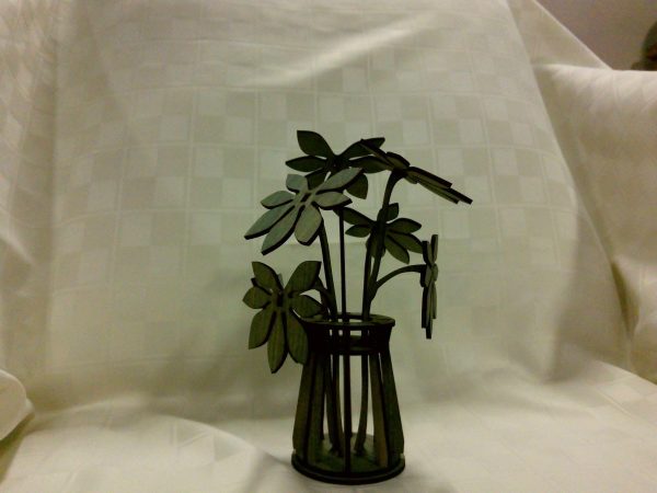 Wood Flower Vase - Image 2